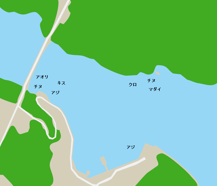 外津漁港ポイント図