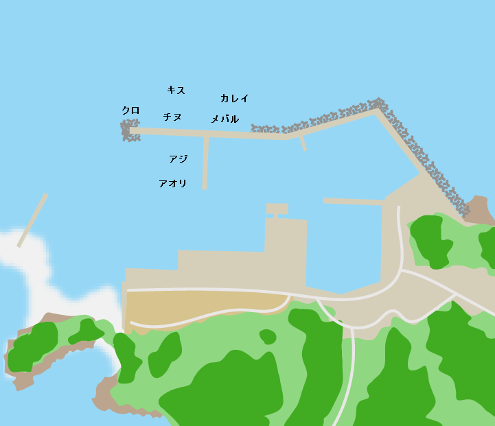 藍島漁港ポイント図