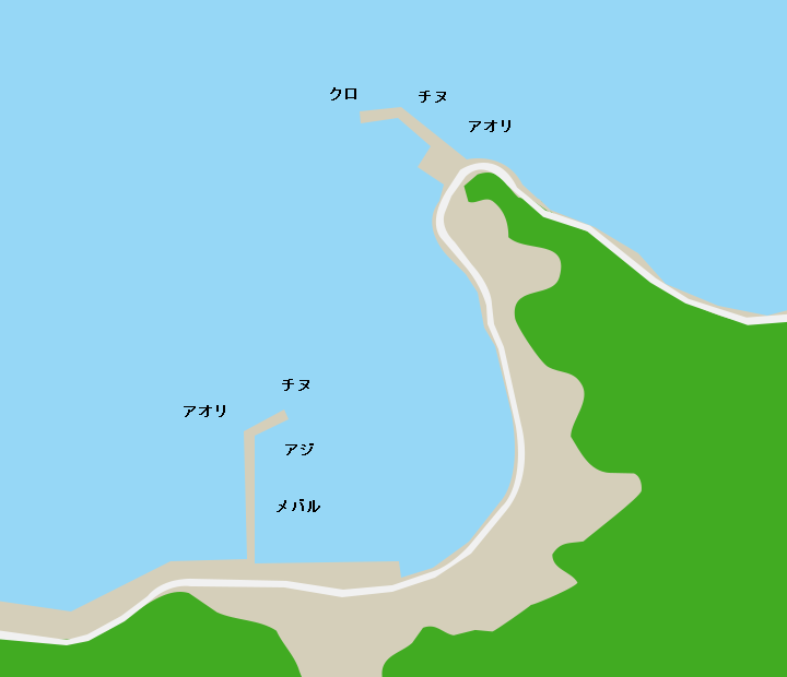 鮪浦港ポイント図