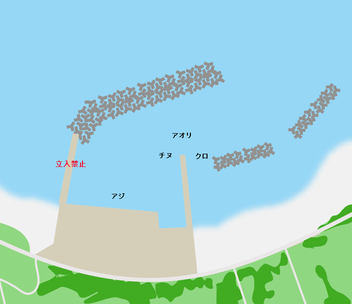 黒井漁港ポイント図