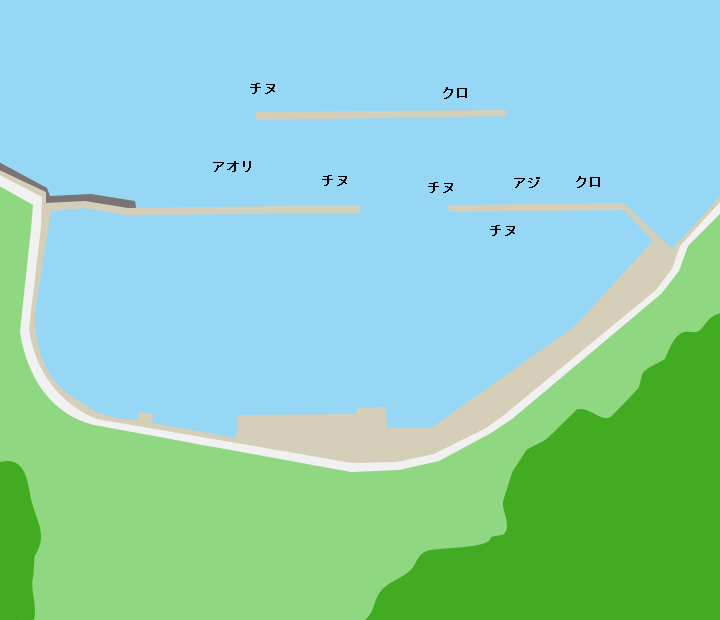 大入島石間港ポイント図