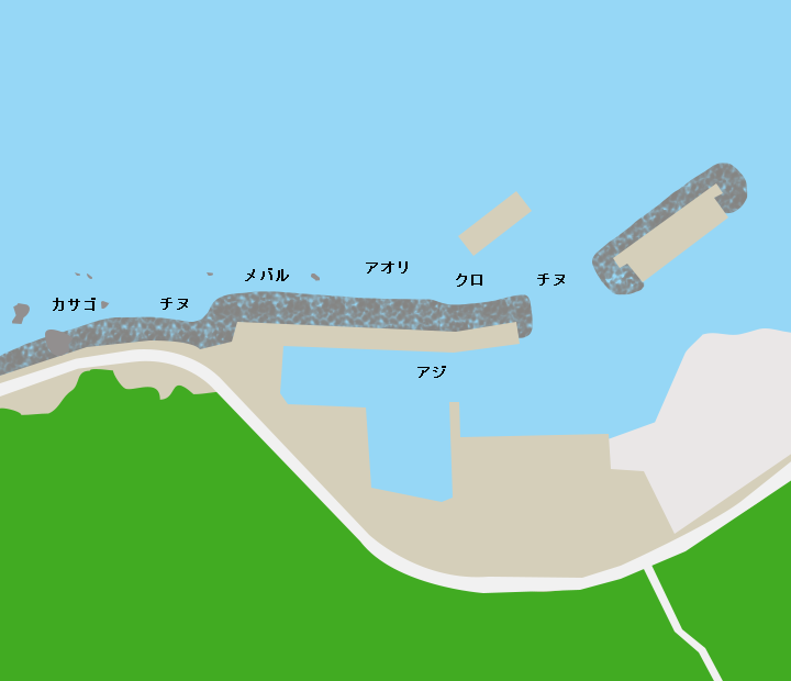 福泊漁港ポイント図