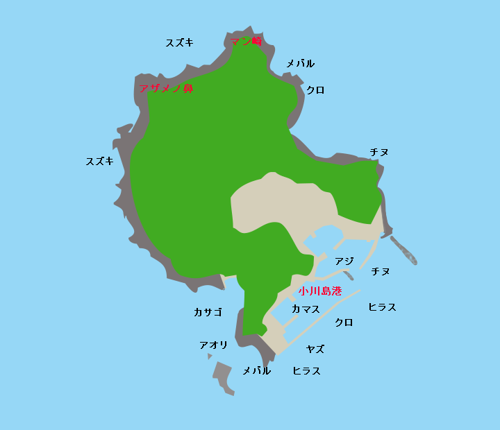 小川島ポイント図
