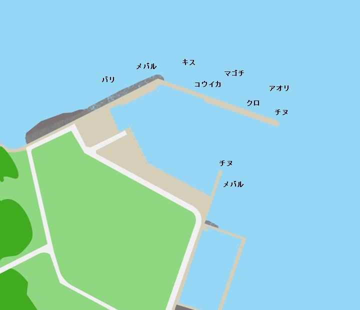 相賀漁港ポイント図