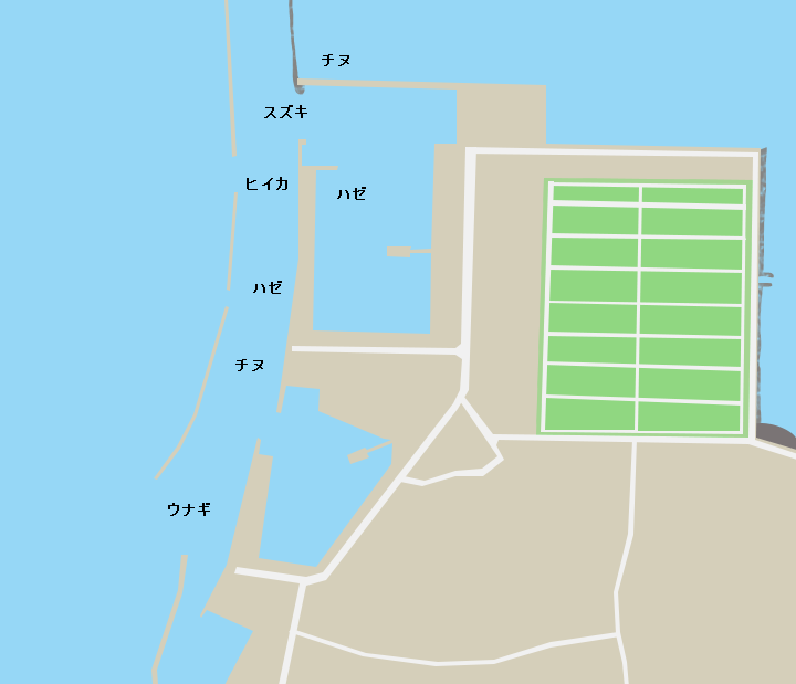 長洲漁港ポイント図