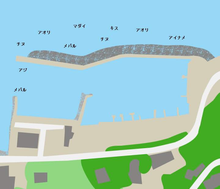 白浜漁港ポイント図