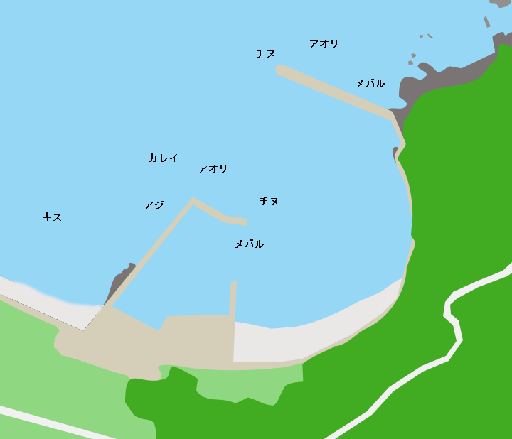 蒲井港ポイント図