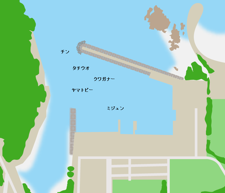 恩納漁港ポイント図