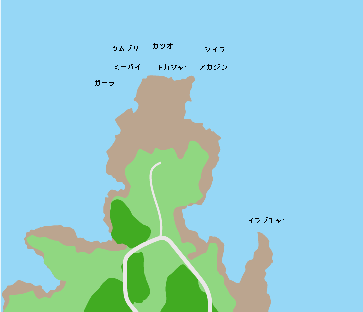 真栄田岬ポイント図
