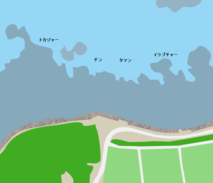 知名崎海岸ポイント図
