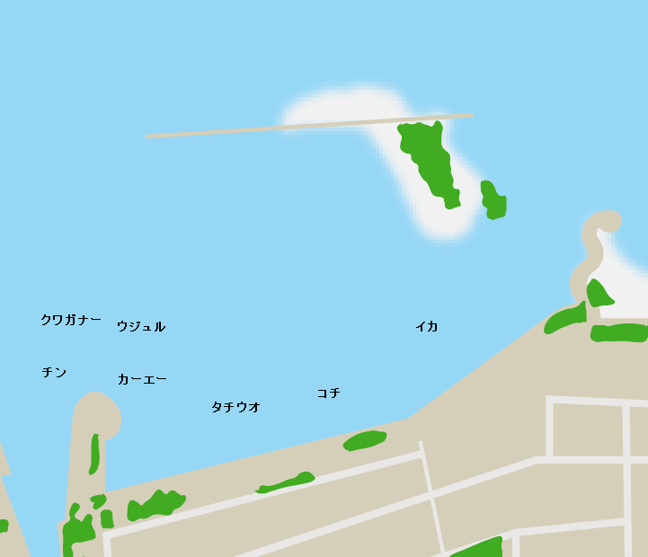 ハンビー海岸ポイント図