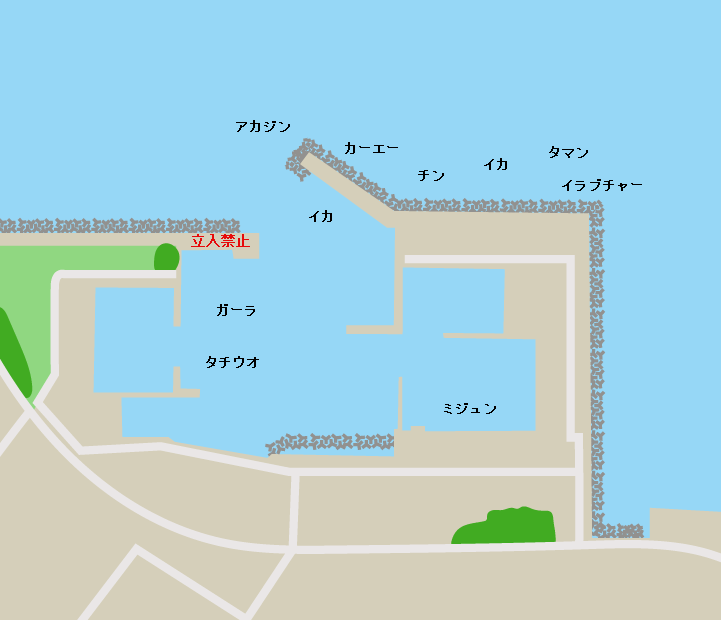 新宜野湾漁港ポイント図
