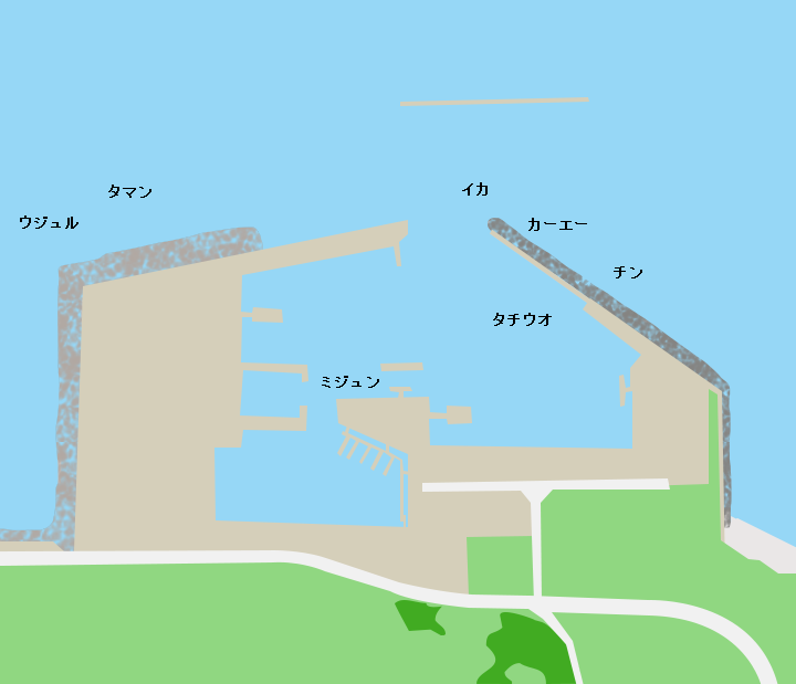平敷屋漁港ポイント図