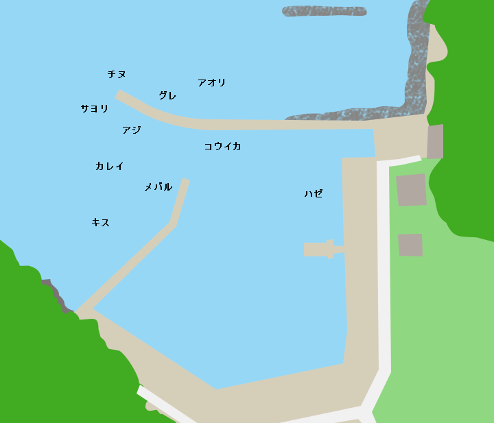 戸田漁港ポイント図