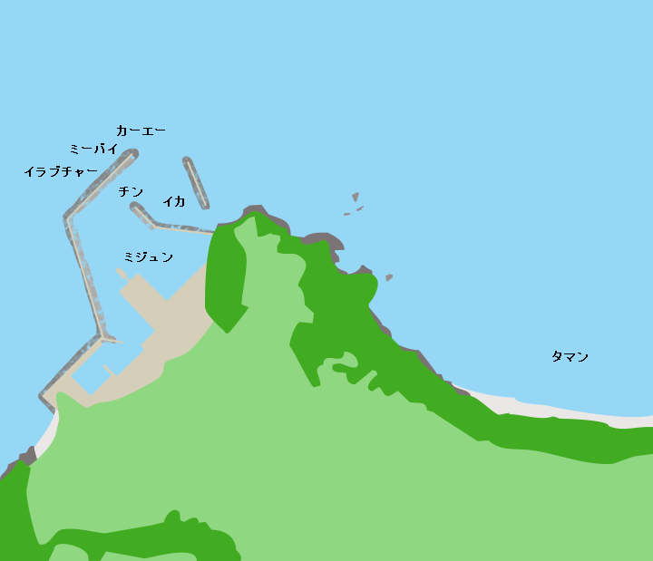 津堅島ポイント図