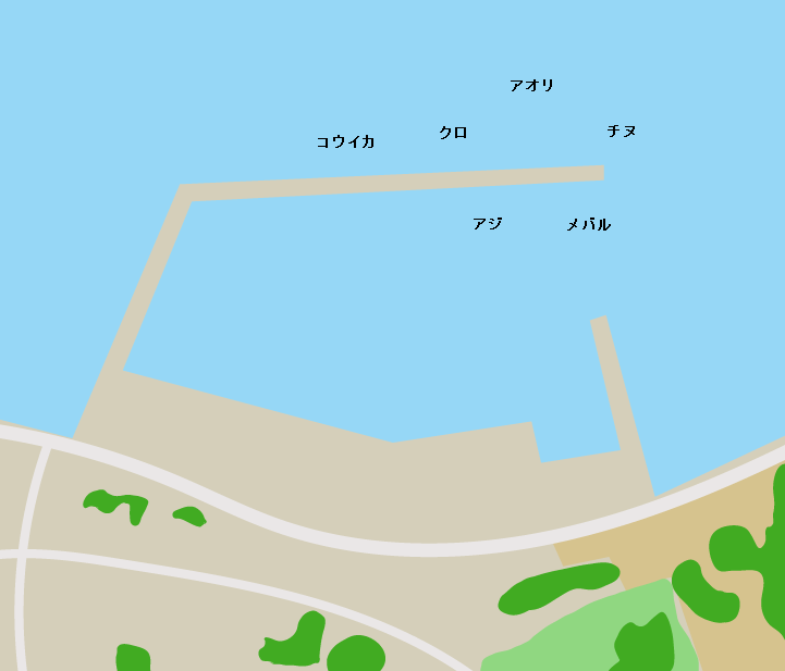 伊崎港ポイント図