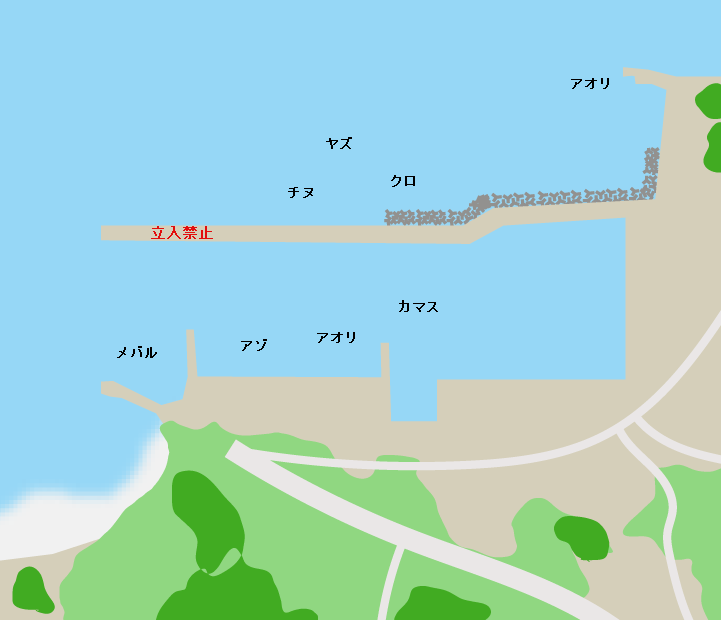 破磯港ポイント図