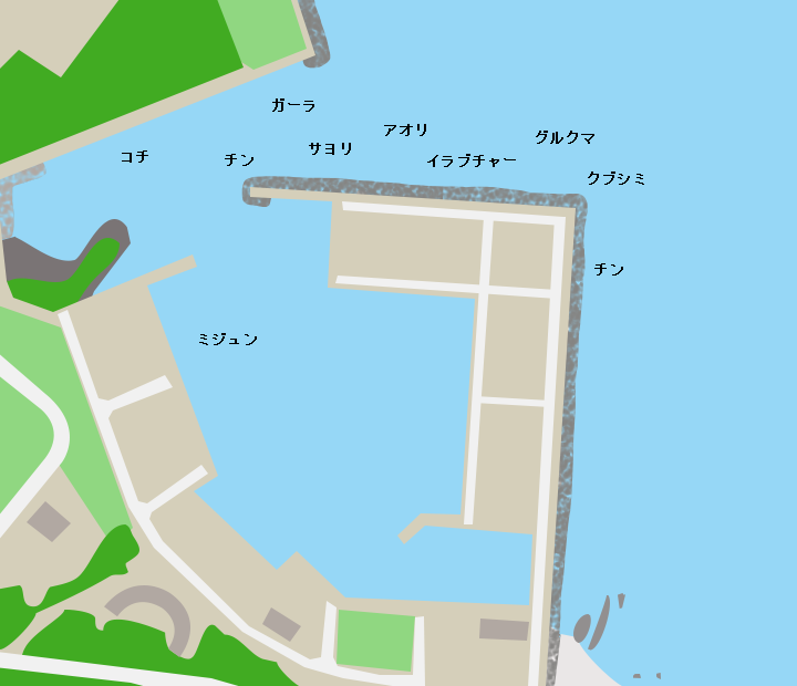 金武町浜田漁港ポイント図