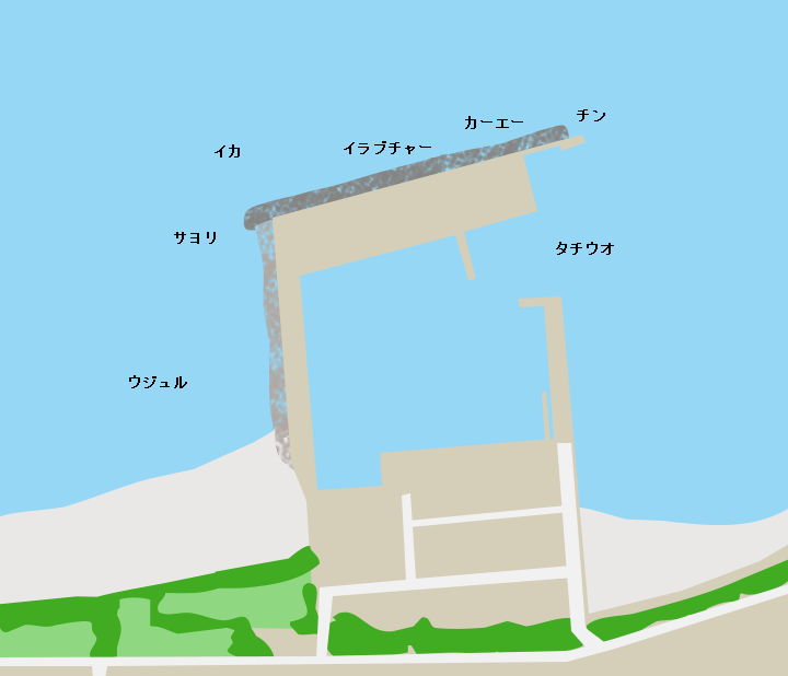 漢那漁港ポイント図