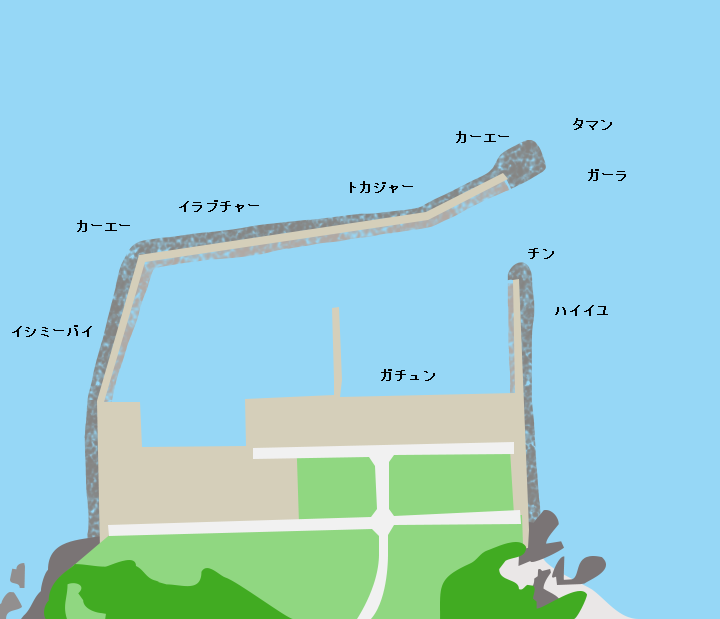 慶佐次漁港ポイント図