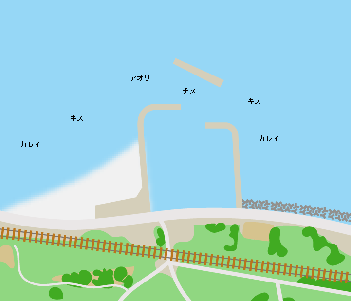 神代漁港ポイント図