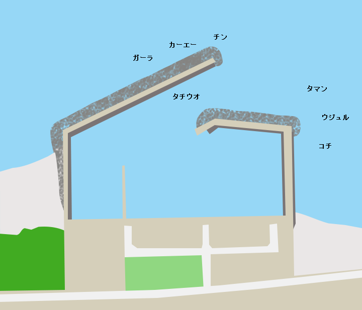 川田漁港ポイント図
