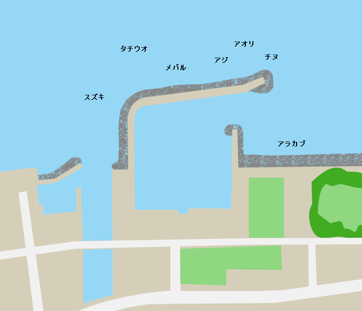 浜脇港ポイント図