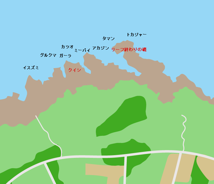 辺戸岬クイシポイント図