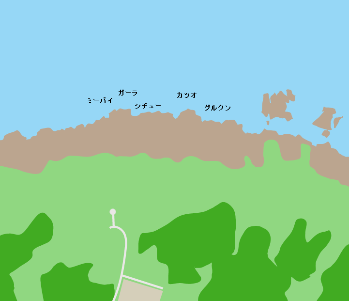 辺戸岬灯台下ポイント図