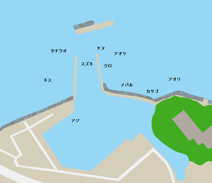 豊岡漁港ポイント図