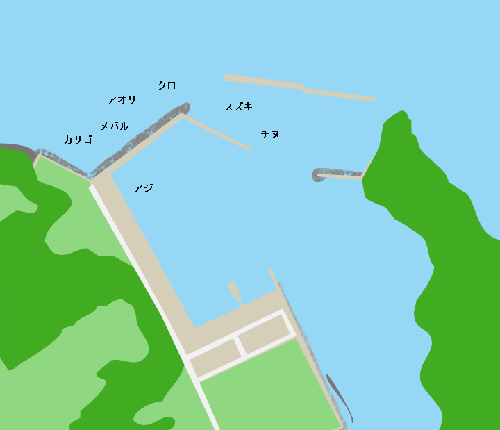 大神漁港ポイント図