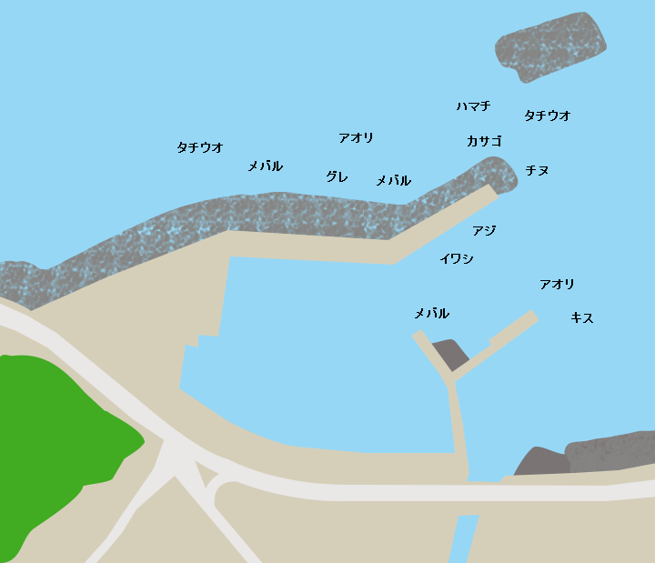 出海漁港ポイント図