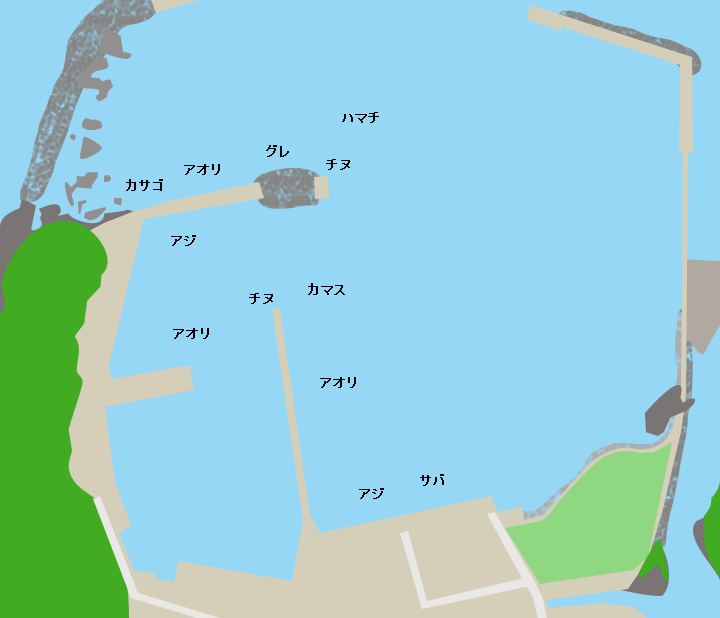 上川口港ポイント図