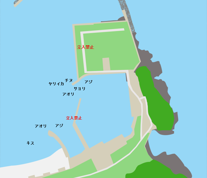吉母漁港ポイント図