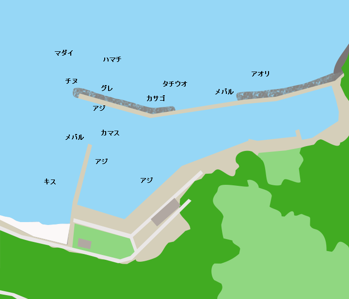 豊之浦漁港ポイント図