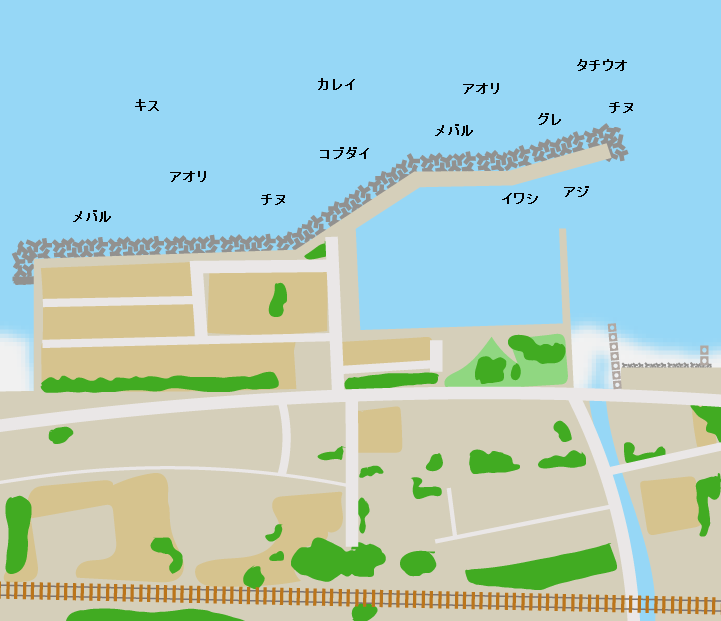 相生漁港ポイント図