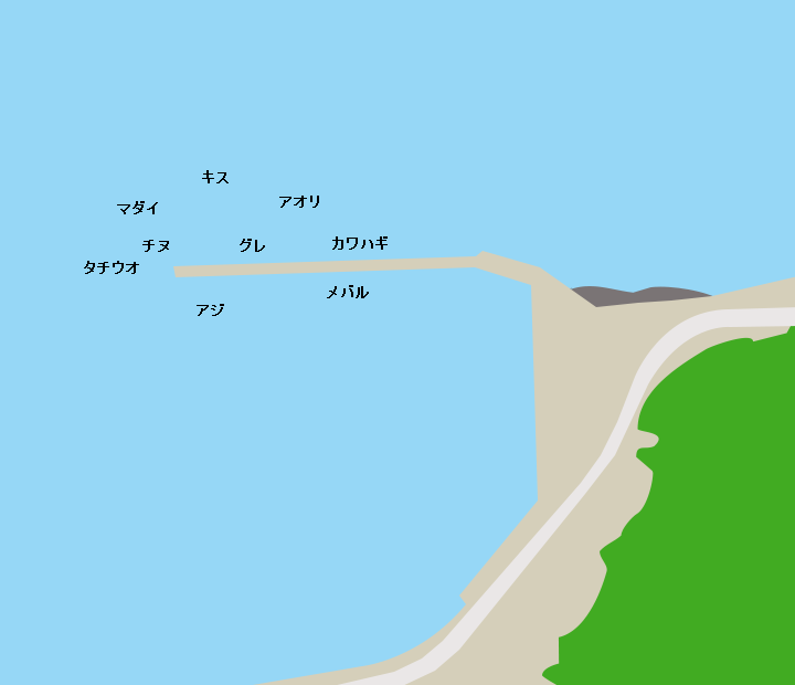 浅川漁港ポイント図