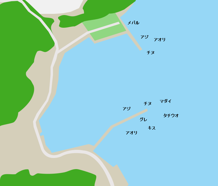 石応漁港ポイント図