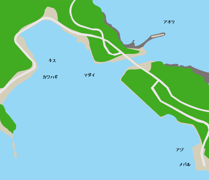 細木運河周辺ポイント図
