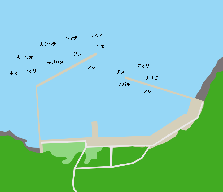大浜漁港ポイント図