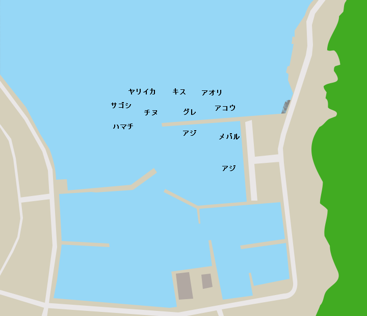 青海島通漁港ポイント図