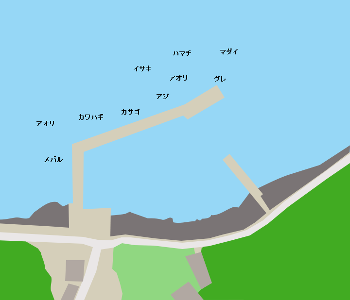 後漁港ポイント図