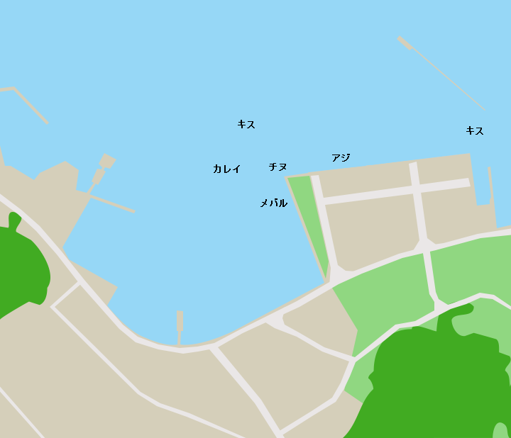 弓削島弓削港ポイント図
