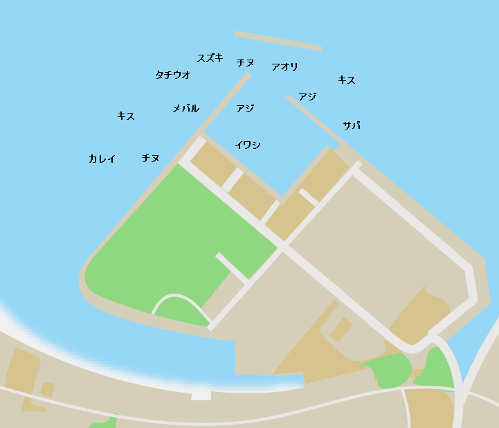 津田埋立地ポイント図