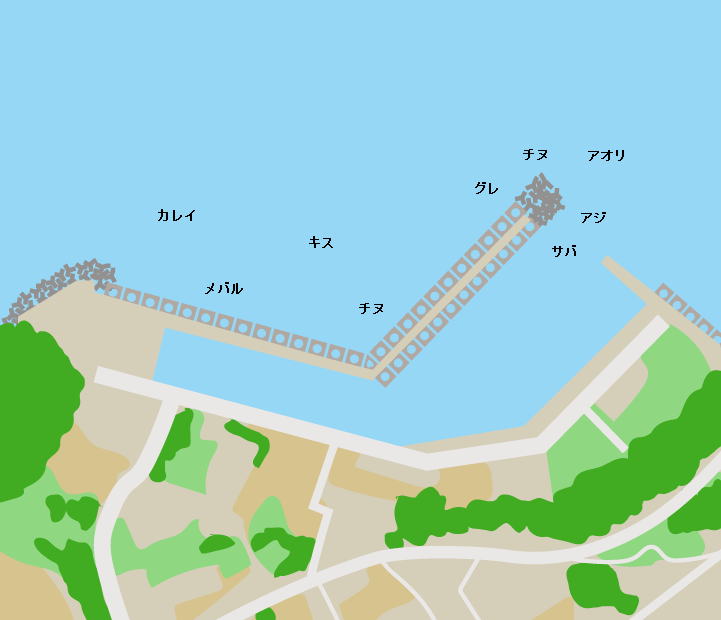 江泊漁港ポイント図