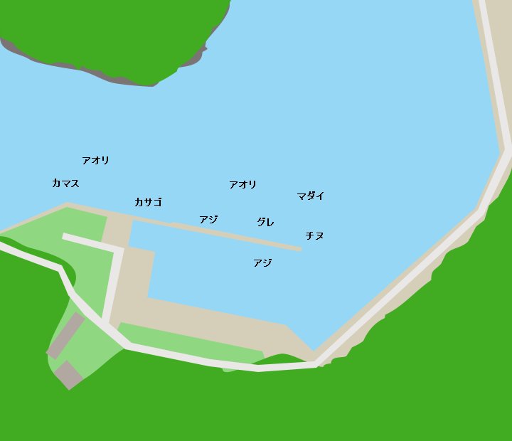 古満目漁港ポイント図