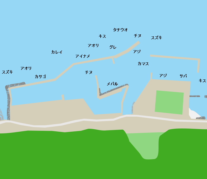 下灘漁港ポイント図