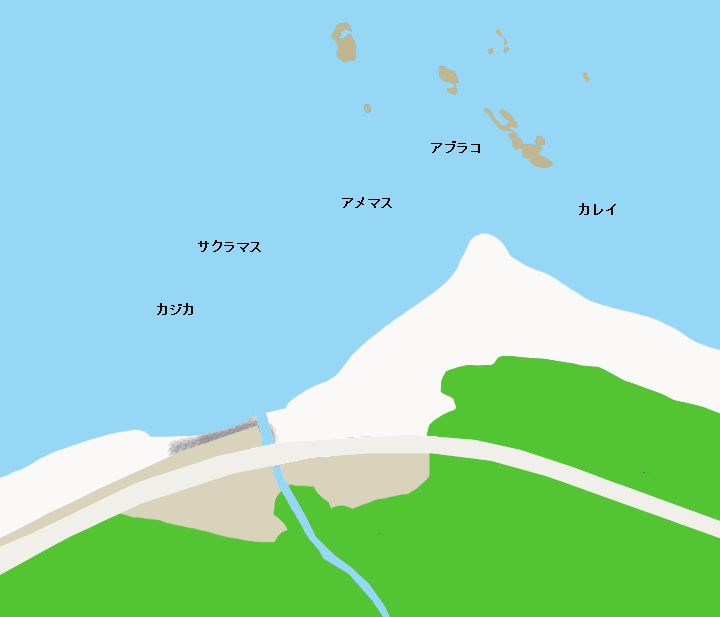 長内川河口海岸ポイント図