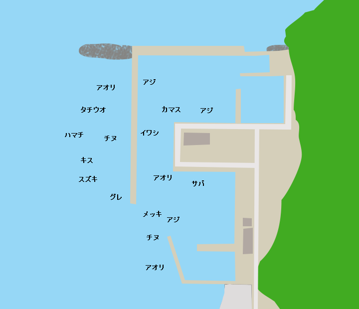 久礼漁港ポイント図