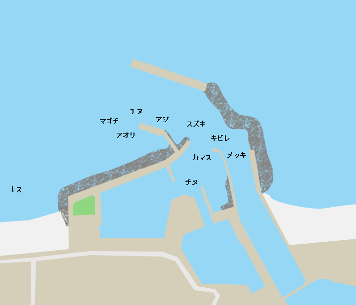 赤岡漁港ポイント図